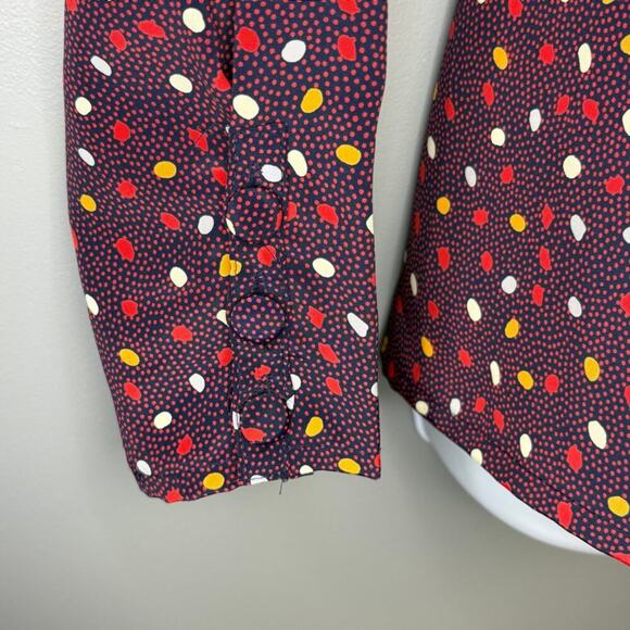 NWT VTG Oscar De La Renta Expressions Abstract Print Blouse Womens Sz 12 - Picture 3 of 10